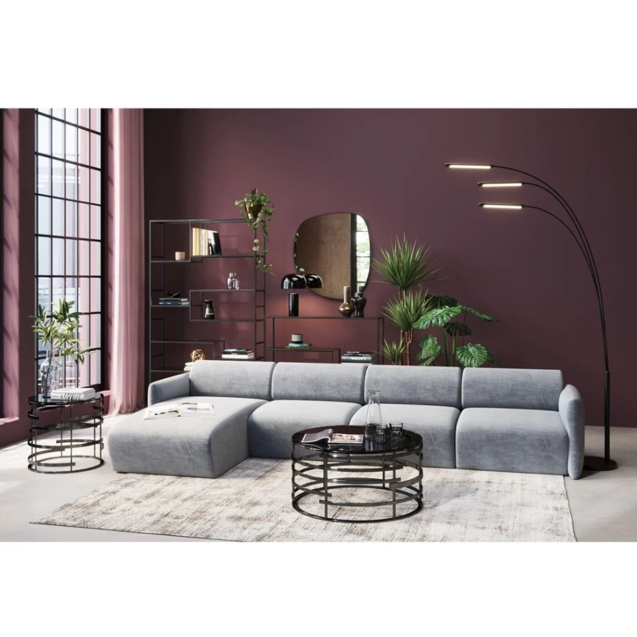 KARE Design Lucca Grey Left Corner Sofa 331cm Modern Luxury Sectional