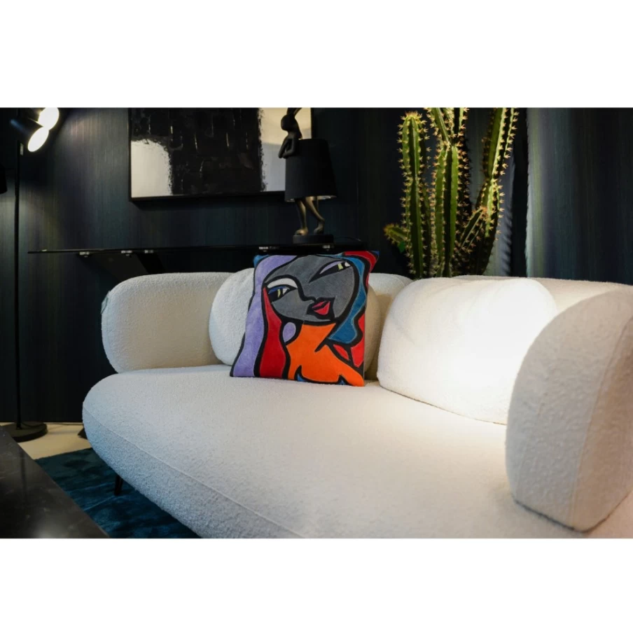 KARE Design Monique Purple Hair Decorative Cushion Cover 40x40 cm Modern Square Pillow Case