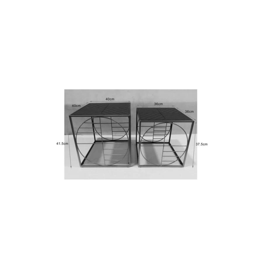 KARE Design Modern Techno 2 Coffee Table Set - 2-Piece Contemporary Living Room Furniture