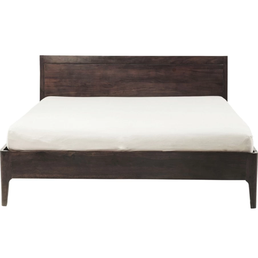 KARE Design Modern Walnut Wooden Bed Frame - Brooklyn Style 180x200cm Queen Size