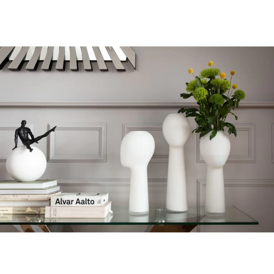 KARE Design Modern Sculptural Vase Cabeza 40cm - Decorative Ceramic Head Planter for Home Decor