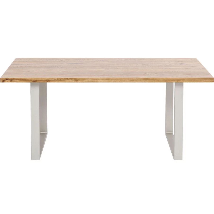 KARE Design Jackie Oak Silver Dining Table 160X80 cm Modern Scandinavian Style