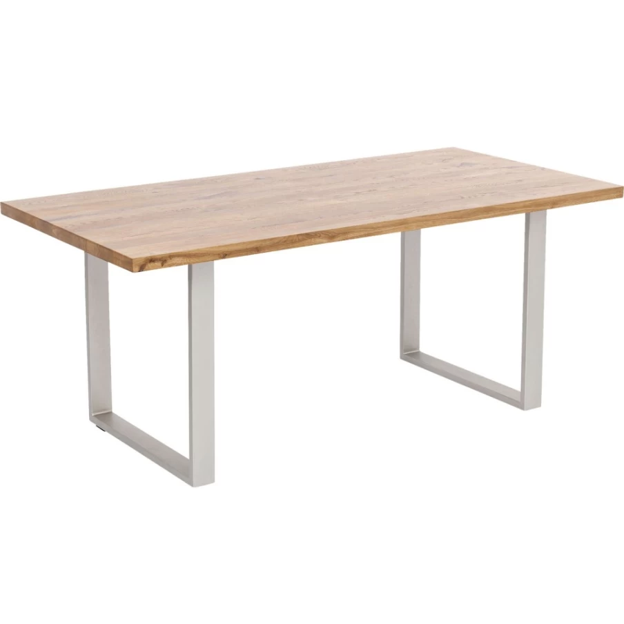 KARE Design Jackie Oak Silver Dining Table 160X80 cm Modern Scandinavian Style