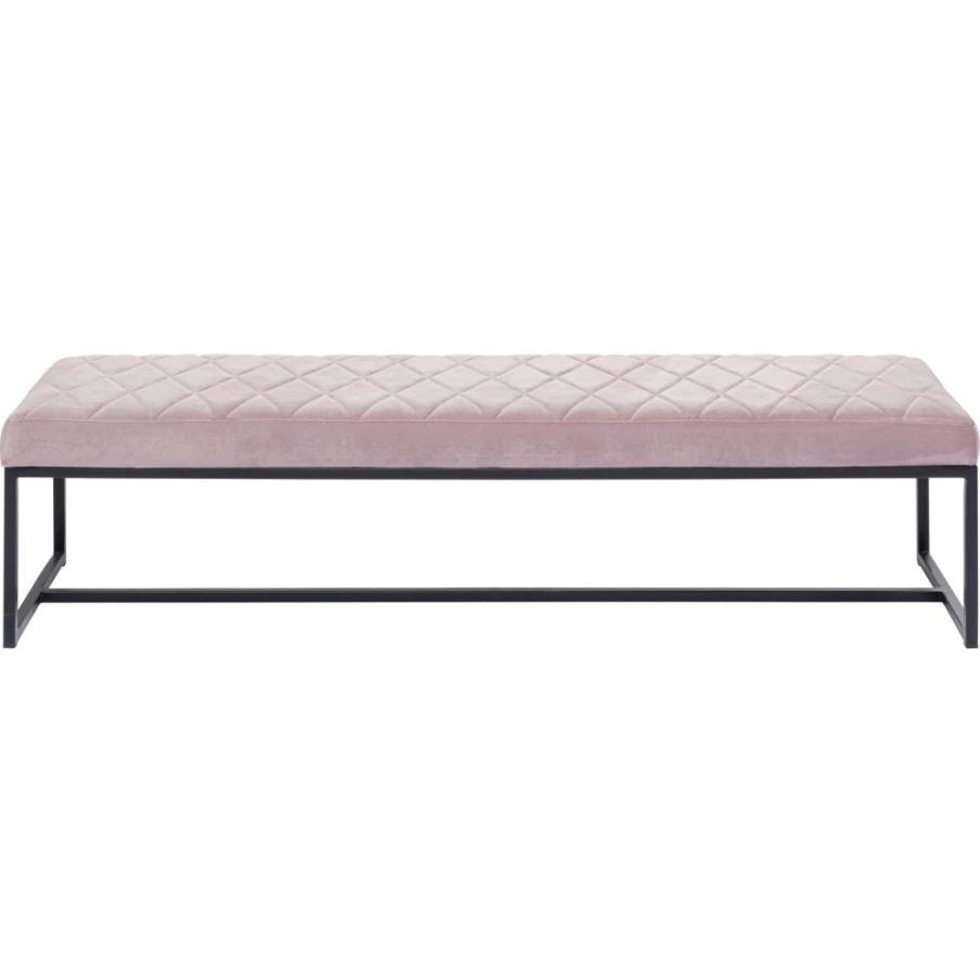 KARE Design Modern Velvet Rose Black Bench 150cm - Stylish Luxury Seating for Living Room