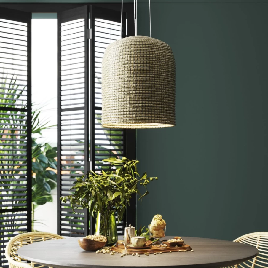 KARE Design Modern Palma Brown Pendant Light - 37cm Industrial Chic Hanging Lamp for Kitchen & Dining Room