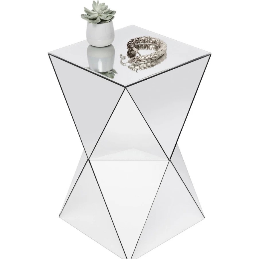KARE Design Modern Luxury Triangle Side Table - 32x32cm Chic End Table for Living Room & Bedroom