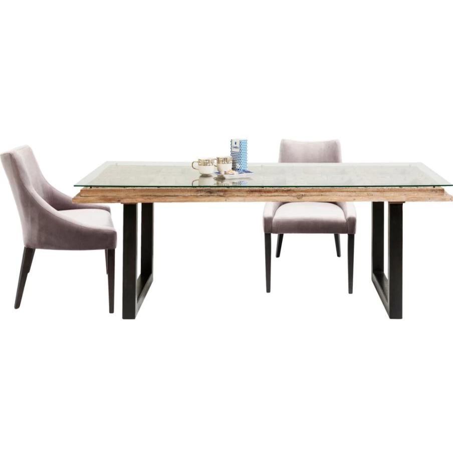 KARE Design Modern Dining Table Kalif 200X90Cm - Scandinavian Style Wooden Table for Kitchen & Dining Room