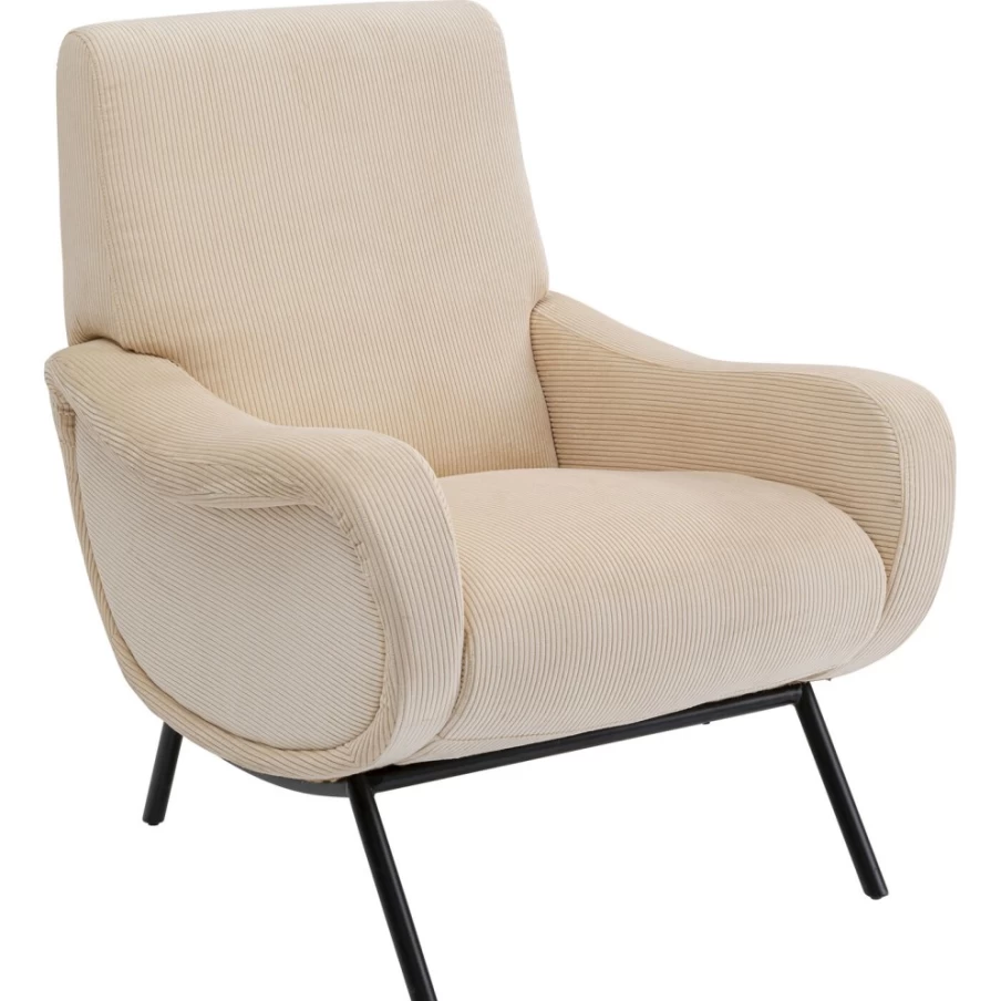 "KARE Design Sunwell Cream Modern Armchair – Stylish Comfortable Lounge Chair for Living Room"
