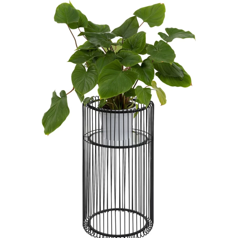 KARE Design Modern Black Metal Plant Holder - 70cm Hanging Flower Pot Hook for Indoor Outdoor Garden Decor