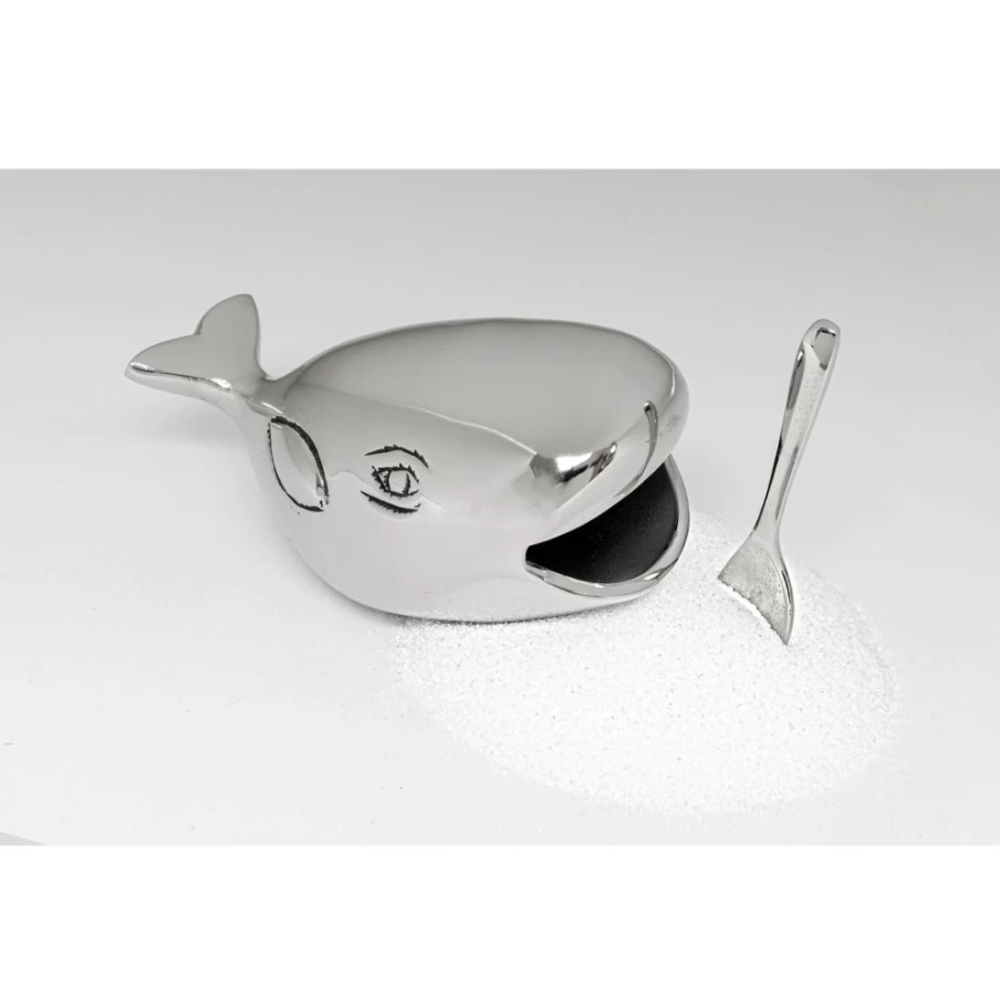 KARE Design Whale Sugar Bowl Set - 2-Piece Ceramic Candy Jar with Lid
