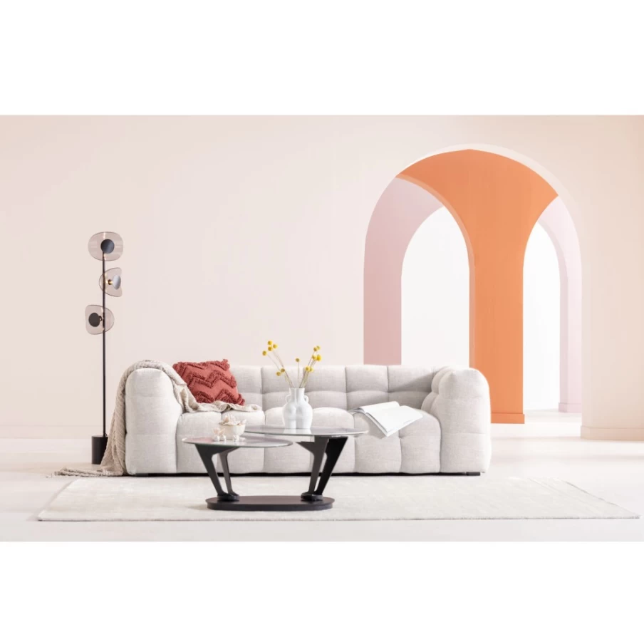 "KARE Design Salamanca 3-Seater Sofa in Creme, 240cm – Modern Luxury Living Room Furniture"