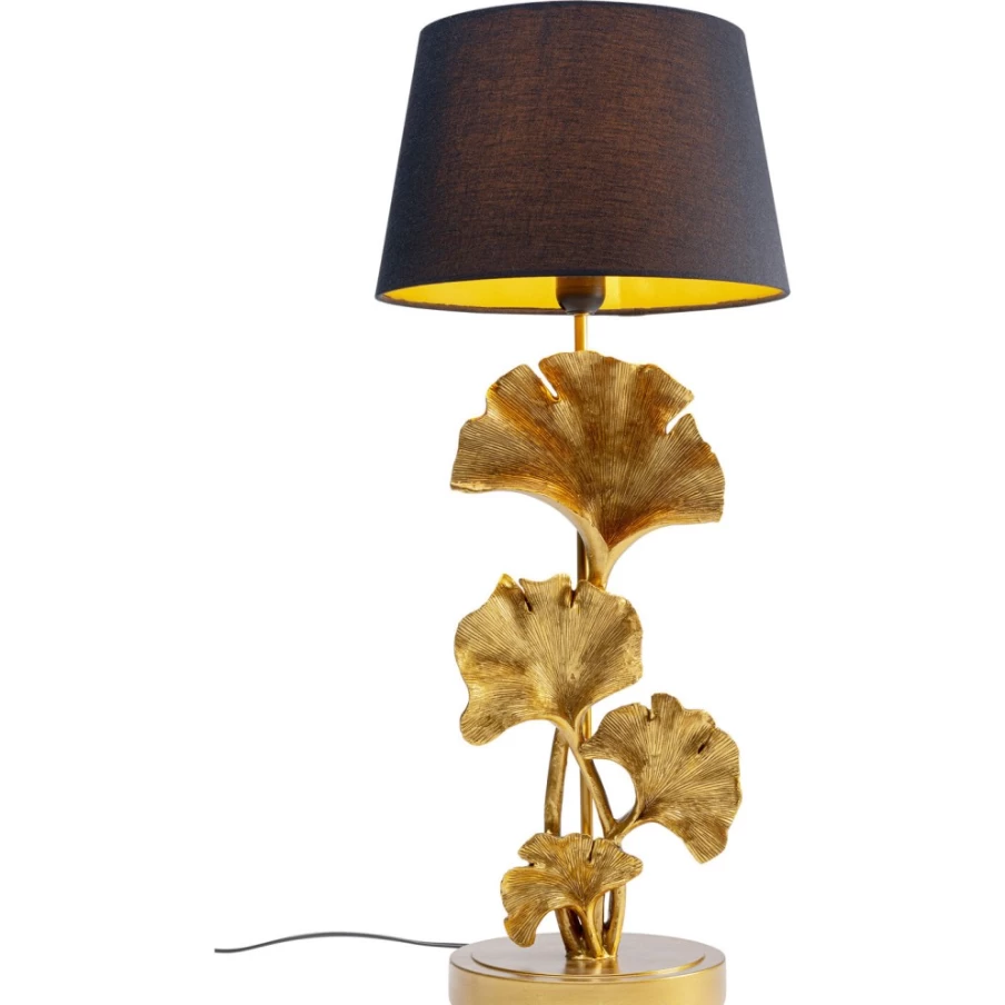 "KARE Design Modern Gold Leaf Table Lamp - 69cm Height Elegant Lighting for Home Decor"