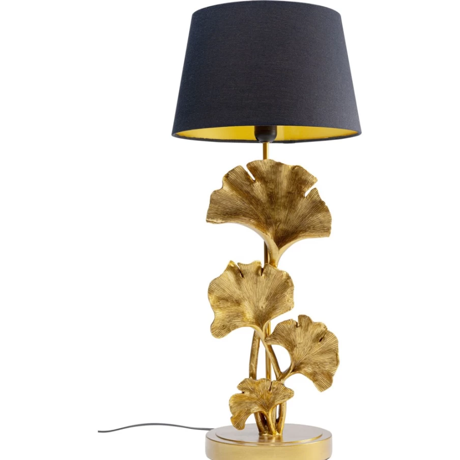 "KARE Design Modern Gold Leaf Table Lamp - 69cm Height Elegant Lighting for Home Decor"