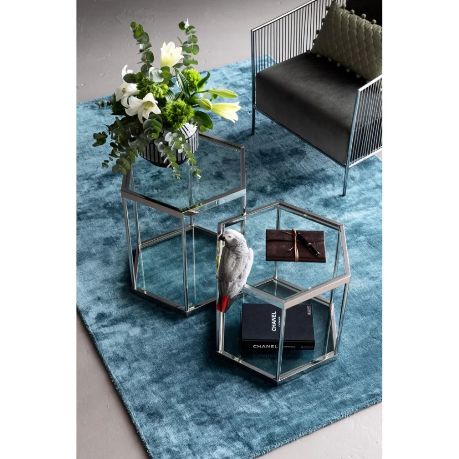 KARE Design Modern Ocean Blue Carpet 170x240 cm - Soft Cosy Rug for Living Room