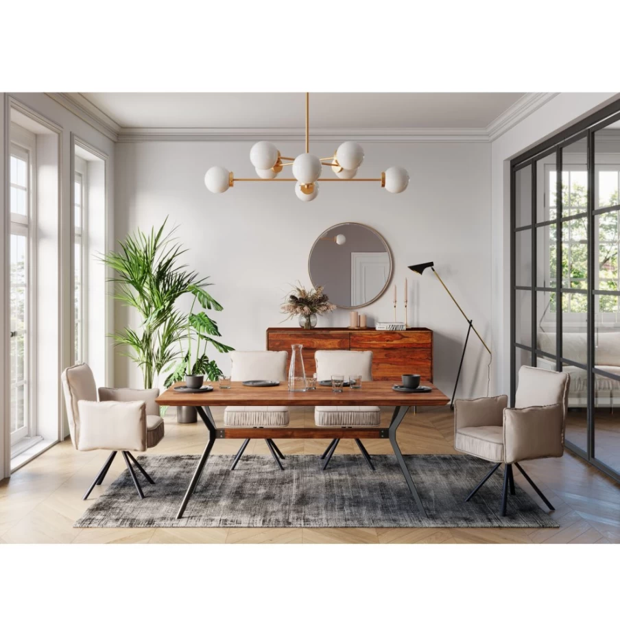 KARE Design Modern Round Copper Mirror - 100cm Curved Frame Wall Decor