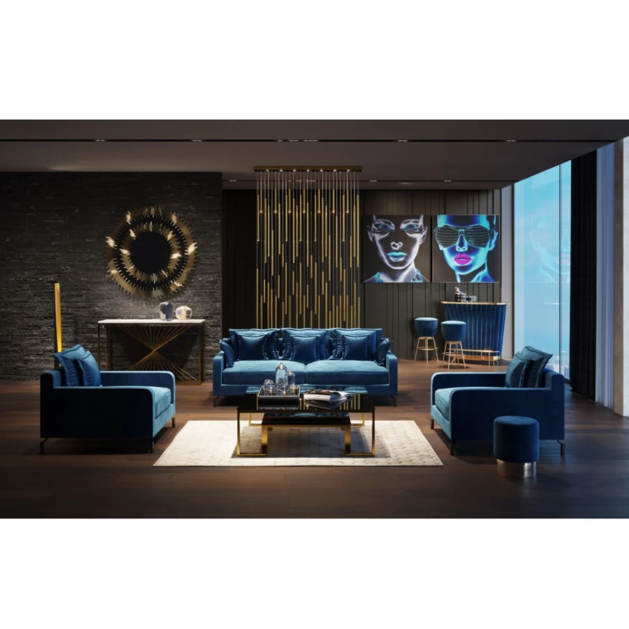 KARE Design Modern Picture Glass Diva Mirror 120x120cm Square Decorative Wall Art