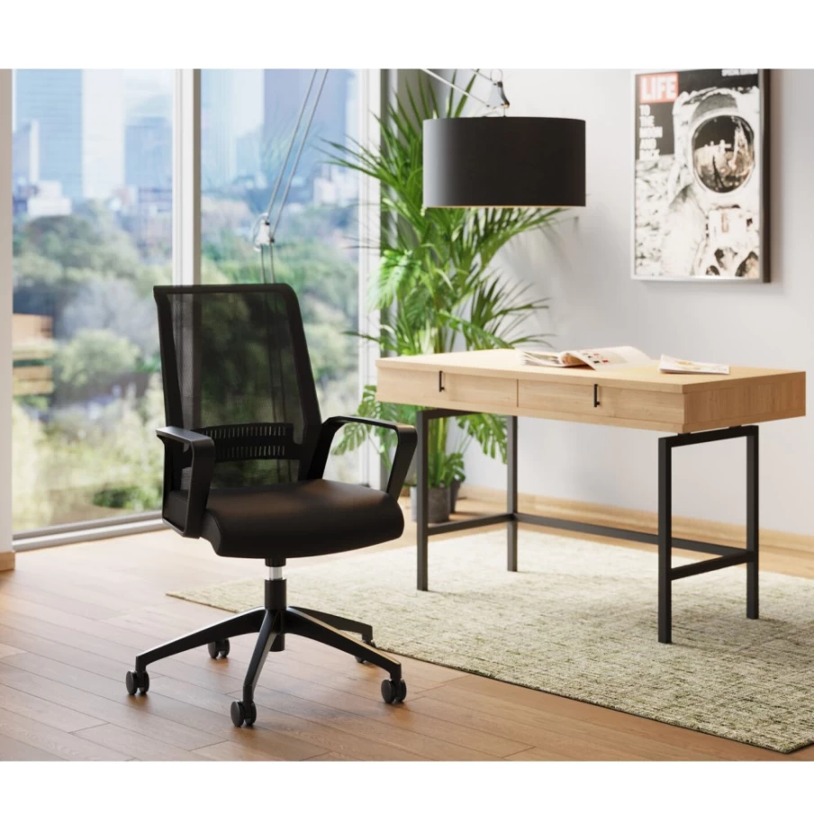 "KARE Design Office Chair Max Black - Ergonomic Executive Desk Chair for Home & Office"