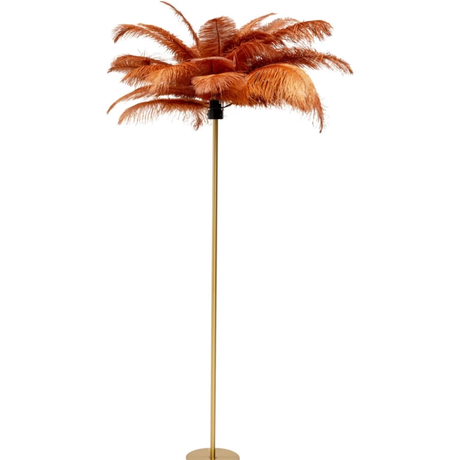 "KARE Design Rustic Red Feather Palm Floor Lamp – 165cm Tall Modern Lighting"
