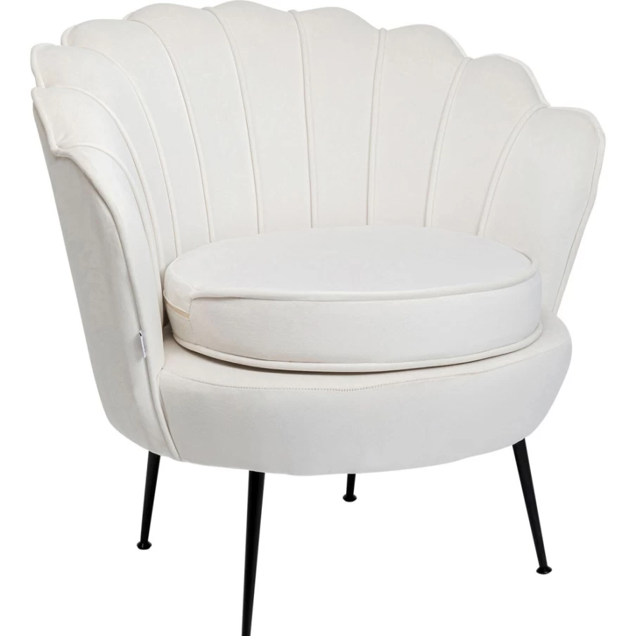 "KARE Design Water Lily Armchair in Black and Beige – Modern Lounge Chair"