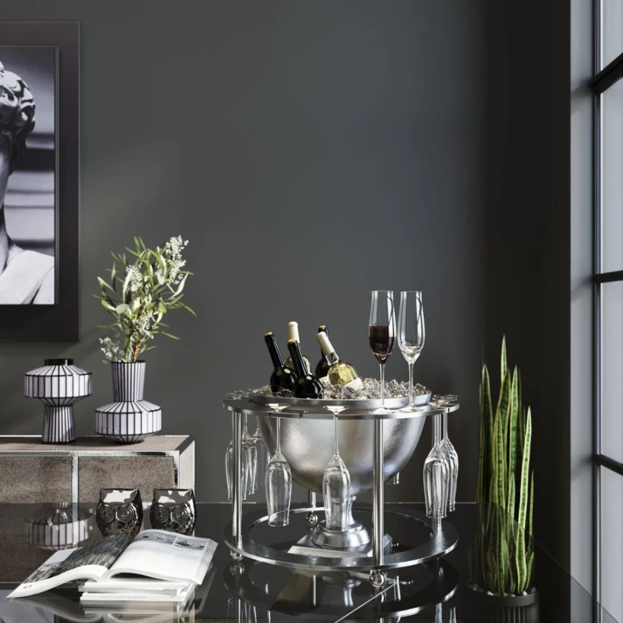 KARE Design Modern Wine Cooler Set - Champagne Time (2-Piece)