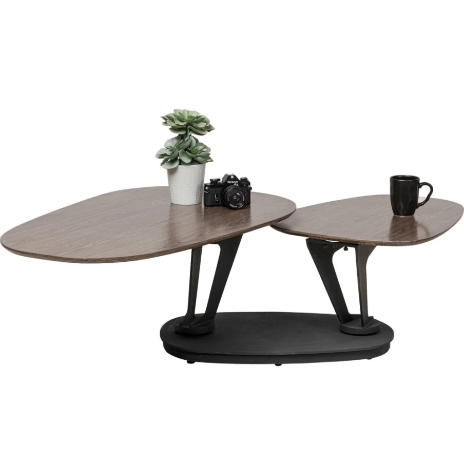 KARE Design Franklin Walnut Coffee Table - 161x60cm Modern Wooden Living Room Furniture