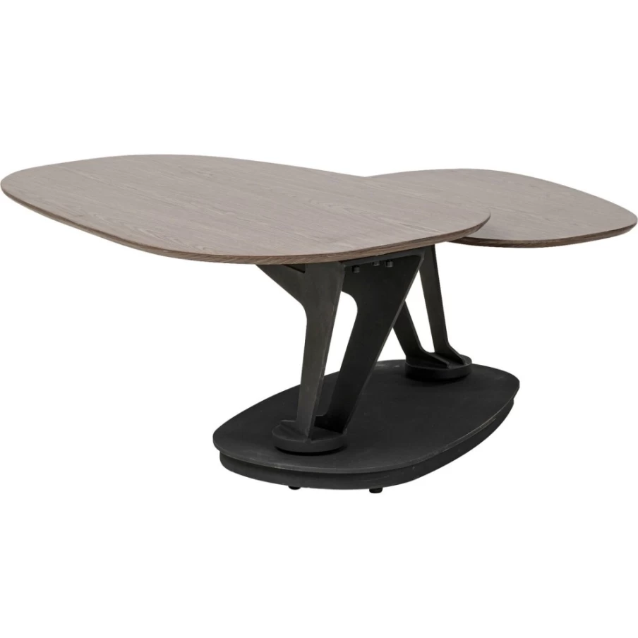 KARE Design Franklin Walnut Coffee Table - 161x60cm Modern Wooden Living Room Furniture