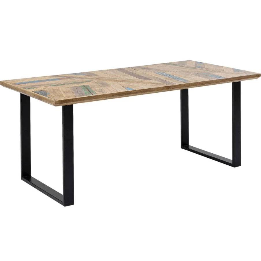 "KARE Design Modern Abstract Black Dining Table 180x90cm - Stylish Scandinavian Home Office Desk"