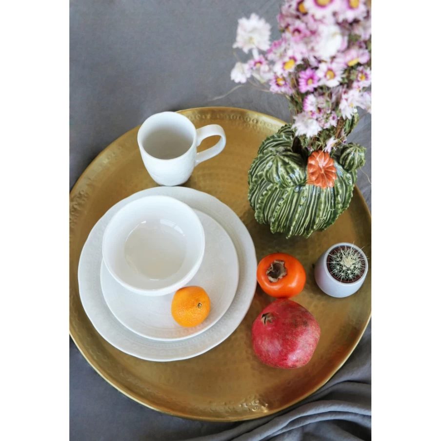 KARE Design Modern Ceramic Plate Karma - 22cm Dinner Plate for Stylish Dining