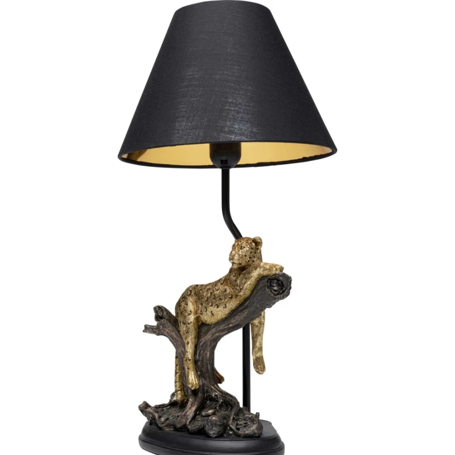 KARE Design Modern Leopard Print Table Lamp - 50cm Height Stylish Lighting for Home Decor