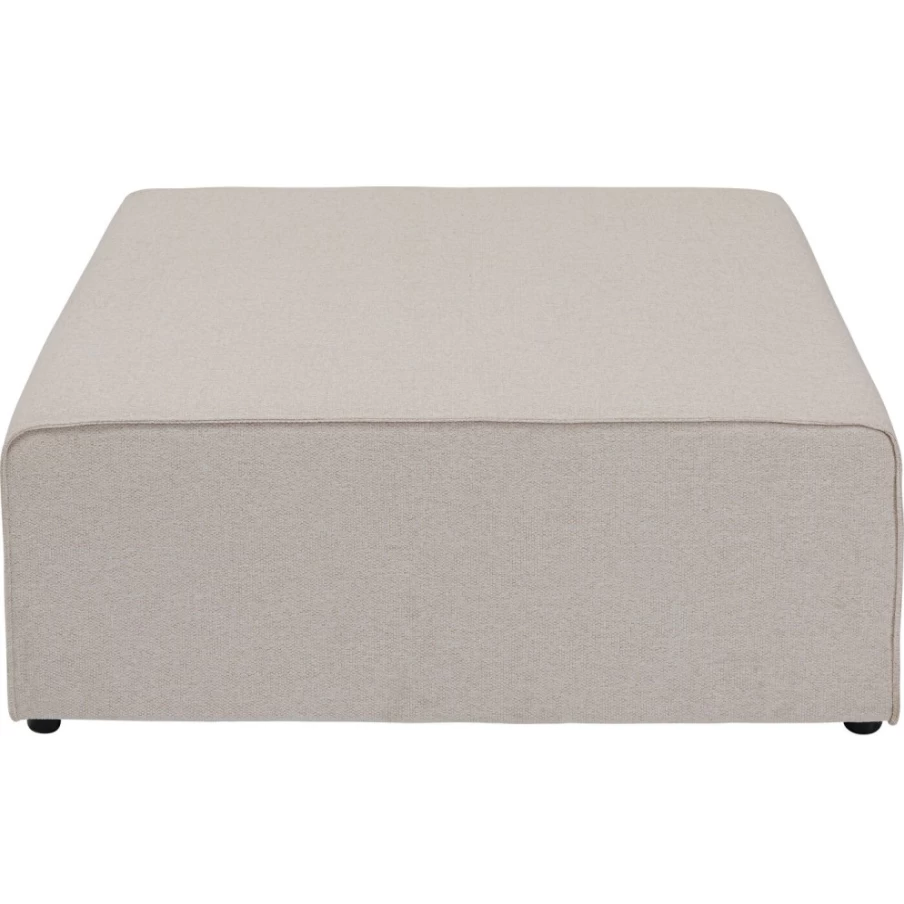 KARE Design Infinity Pouff Cream Colored Ottoman 80x100cm Modern Footstool Lounge Element