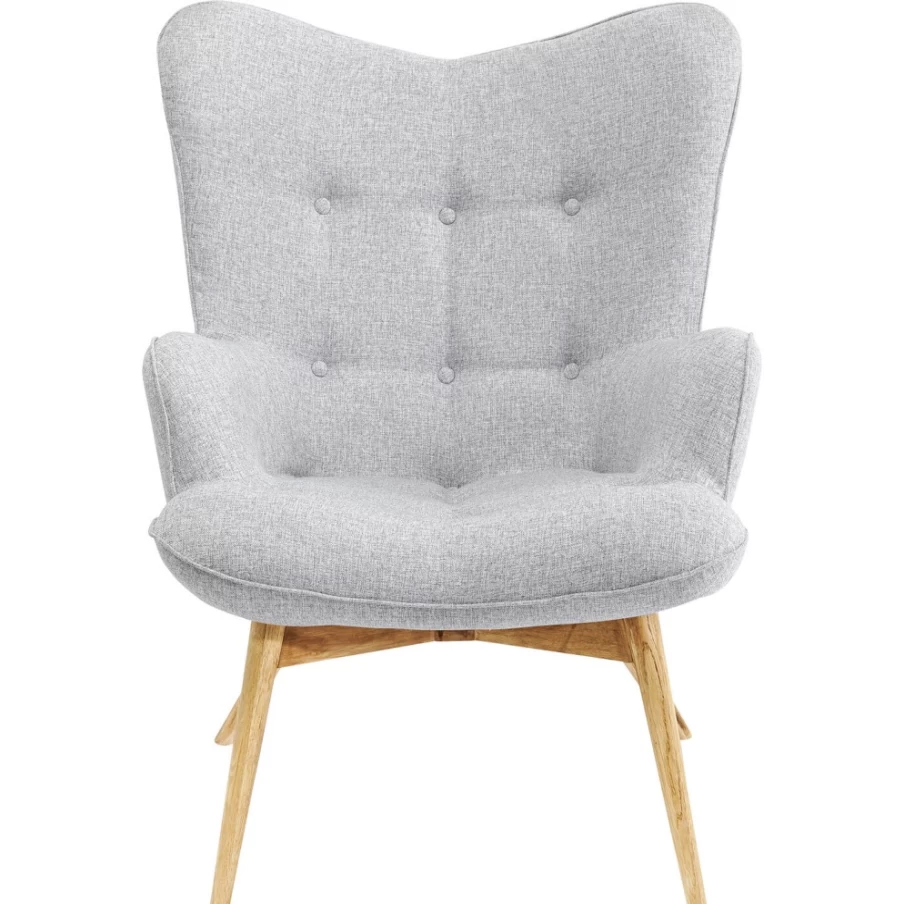 "KARE Design Vicky Modern Light Grey Armchair – Stylish Lounge Chair for Living Room"