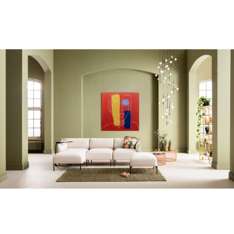 "KARE Design Modern Red Glass Face Art Picture - 100x100cm Wall Decor"