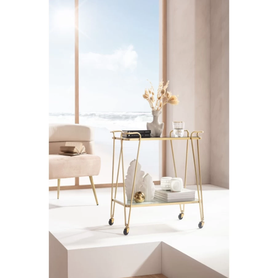 KARE Design Modern Tray Table - West Coast Style Portable Side Table with Handle