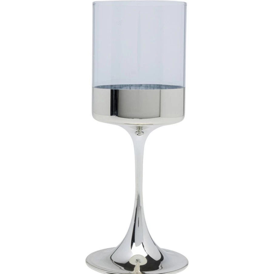 KARE Design Electra Silver Wine Glasses - Modern Elegant Stemware for Fine Dining