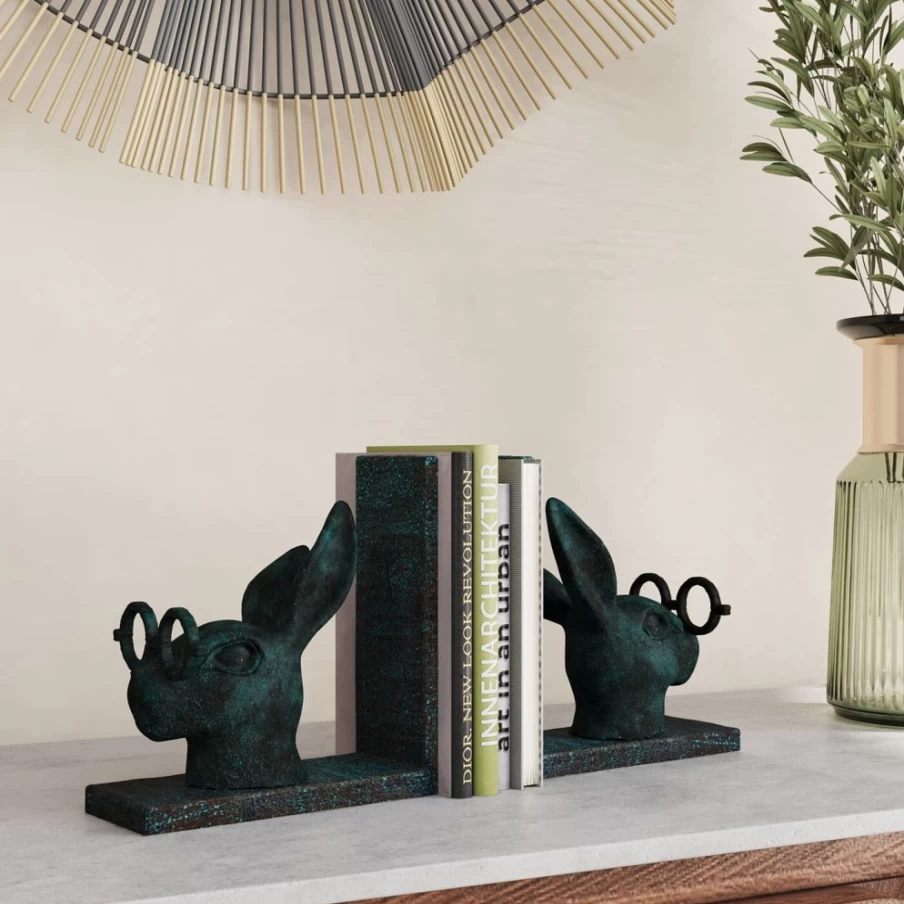 KARE Design Modern Rabbit Bookends - Set of 2, Smart Home Decor