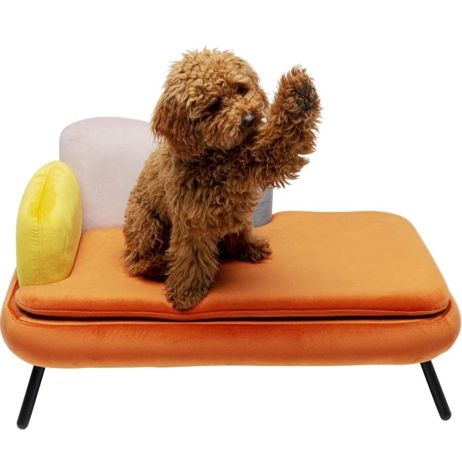 KARE Design Modern Pet Bed for Dogs and Cats - Stylish Diva Orange Luxury Dog/Cat Bed