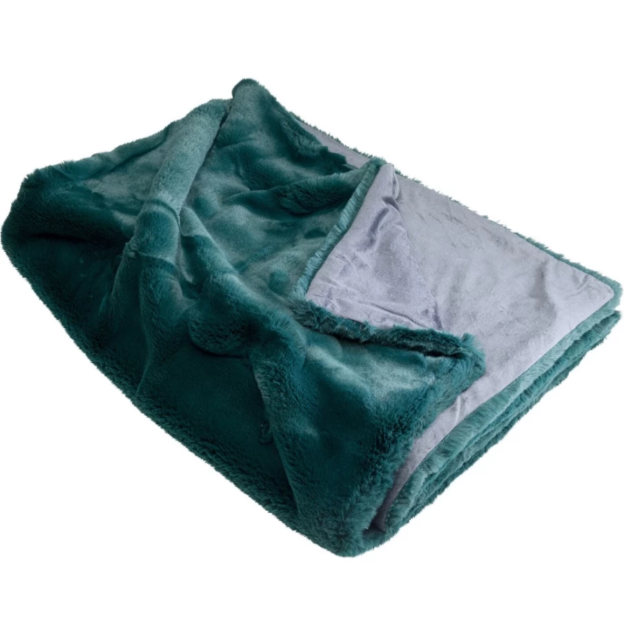 "KARE Design Green Blanket 140x200 cm - Soft Luxurious Throw for Cozy Comfort"