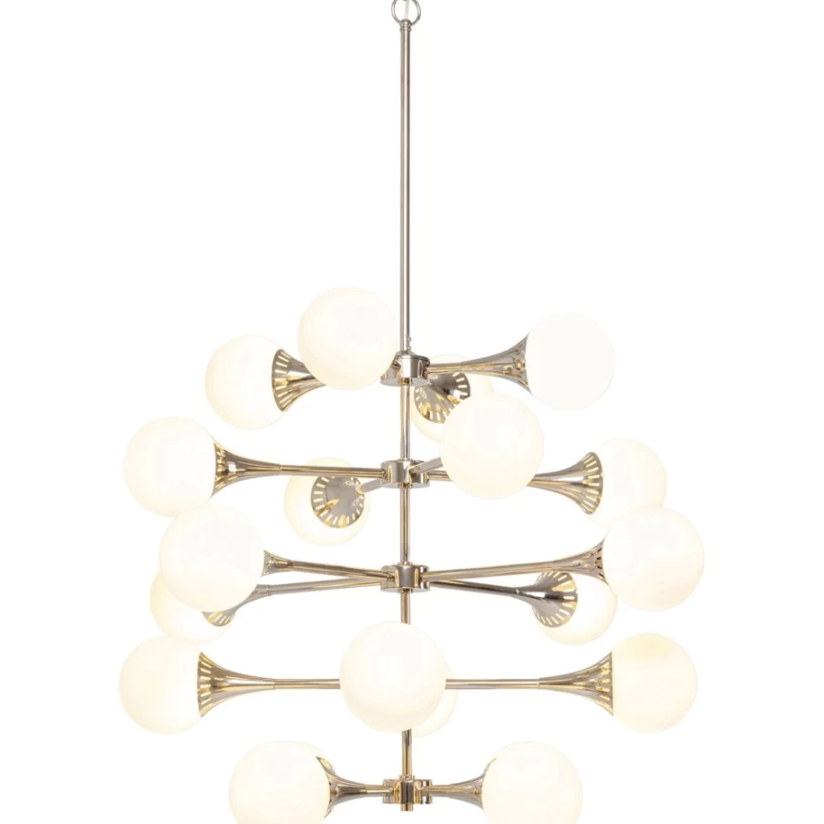 KARE Design Modern Silver Pendant Lamp Bulb - 20cm Fiction Style Lighting for Home Decor