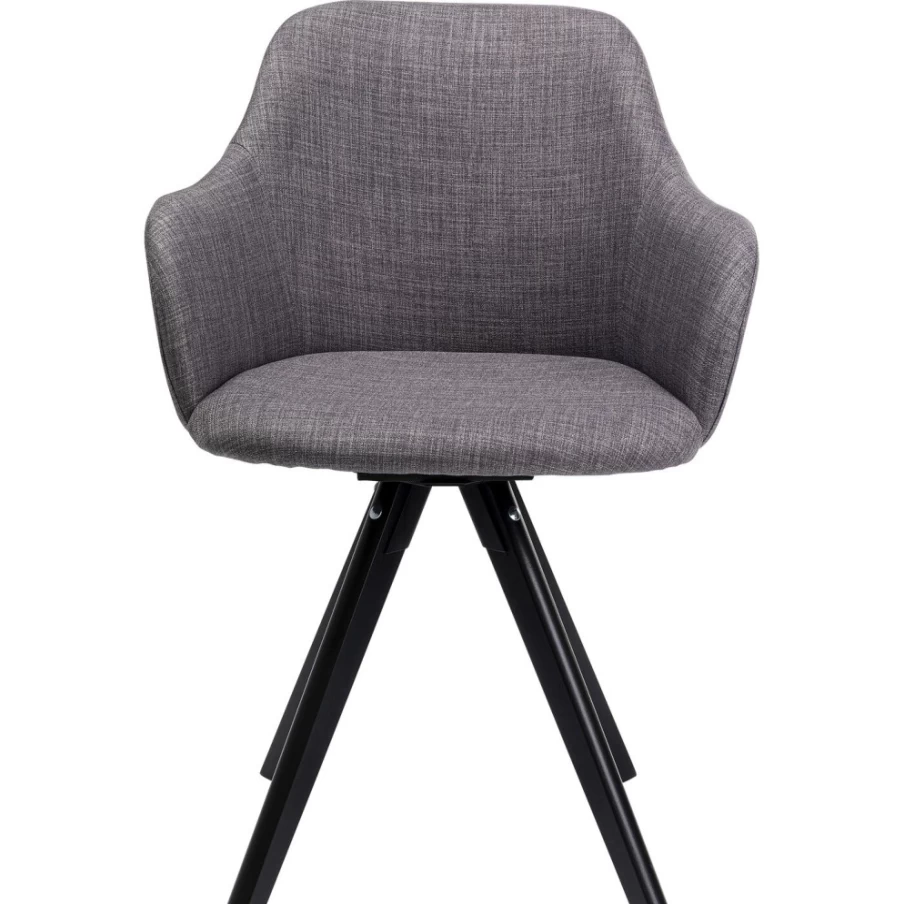 "KARE Design Swivel Armchair Madame Grey - Modern Rotating Lounge Chair"