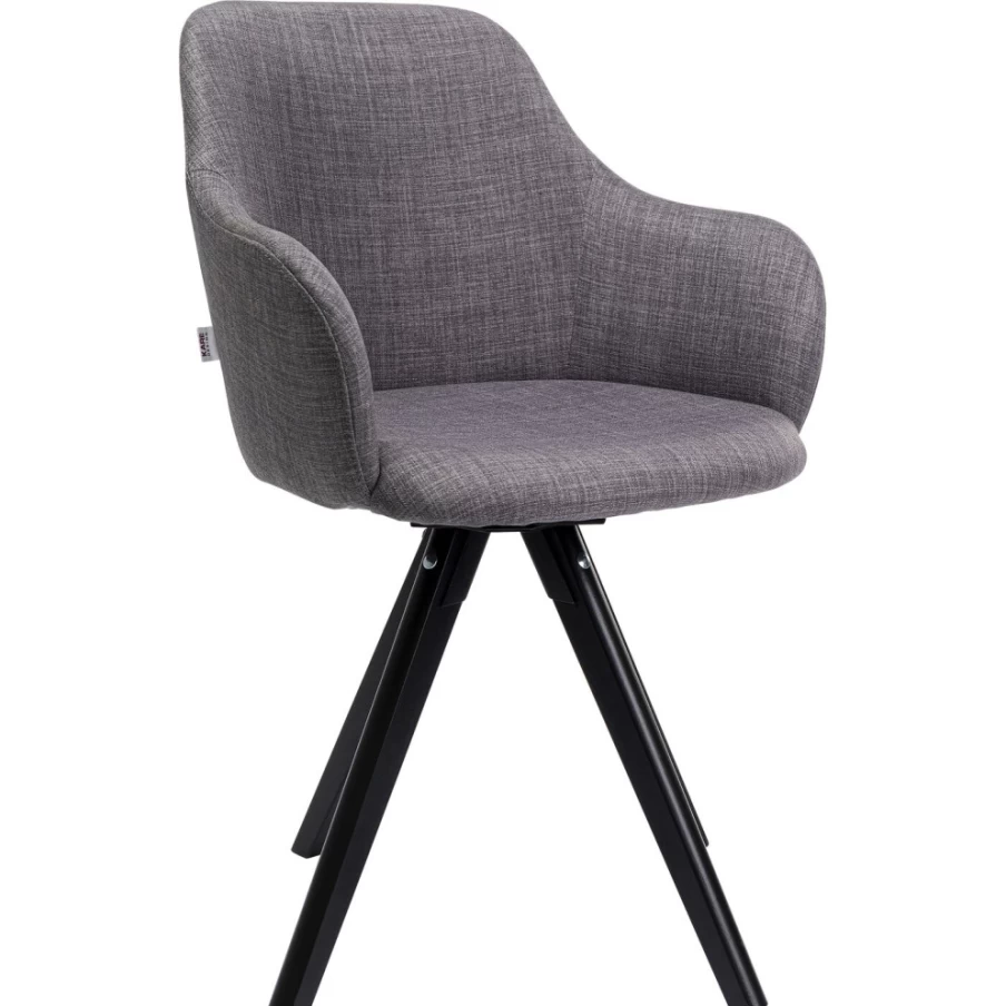 "KARE Design Swivel Armchair Madame Grey - Modern Rotating Lounge Chair"