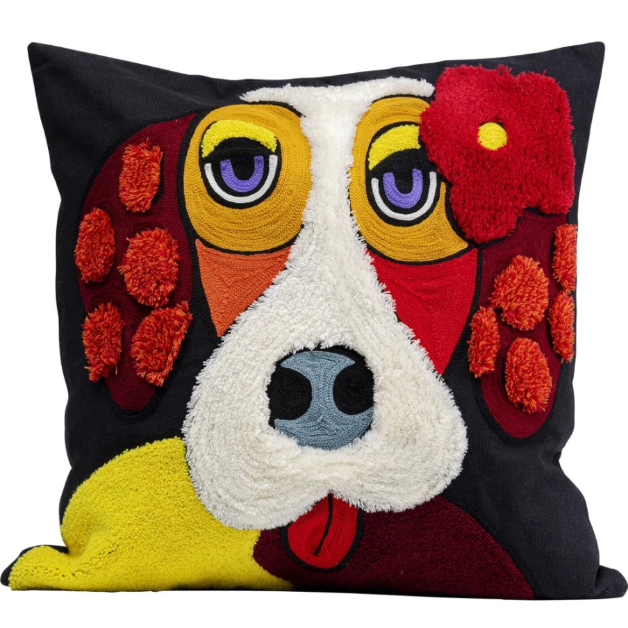 KARE Design Decorative Dog Cushion Cover 45x45 cm for Makeup Vanity Stool