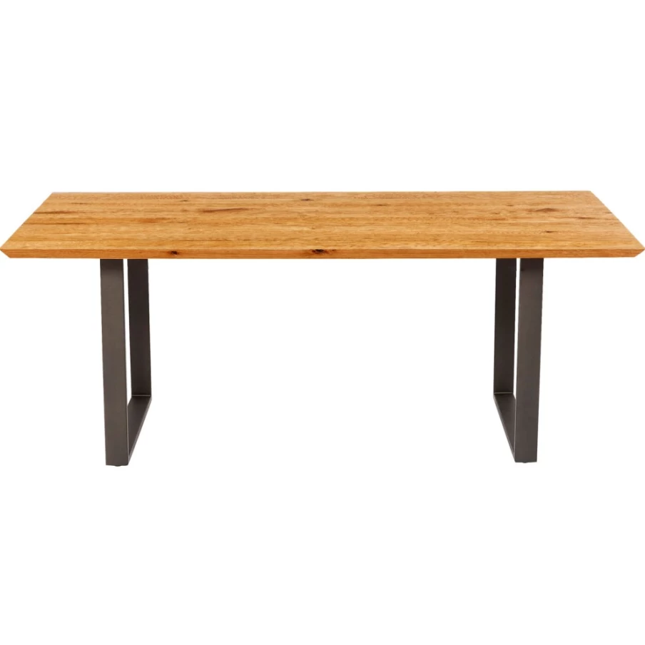 KARE Design Modern Oak and Steel Dining Table 200x100cm - Industrial Style Table Symphony Collection
