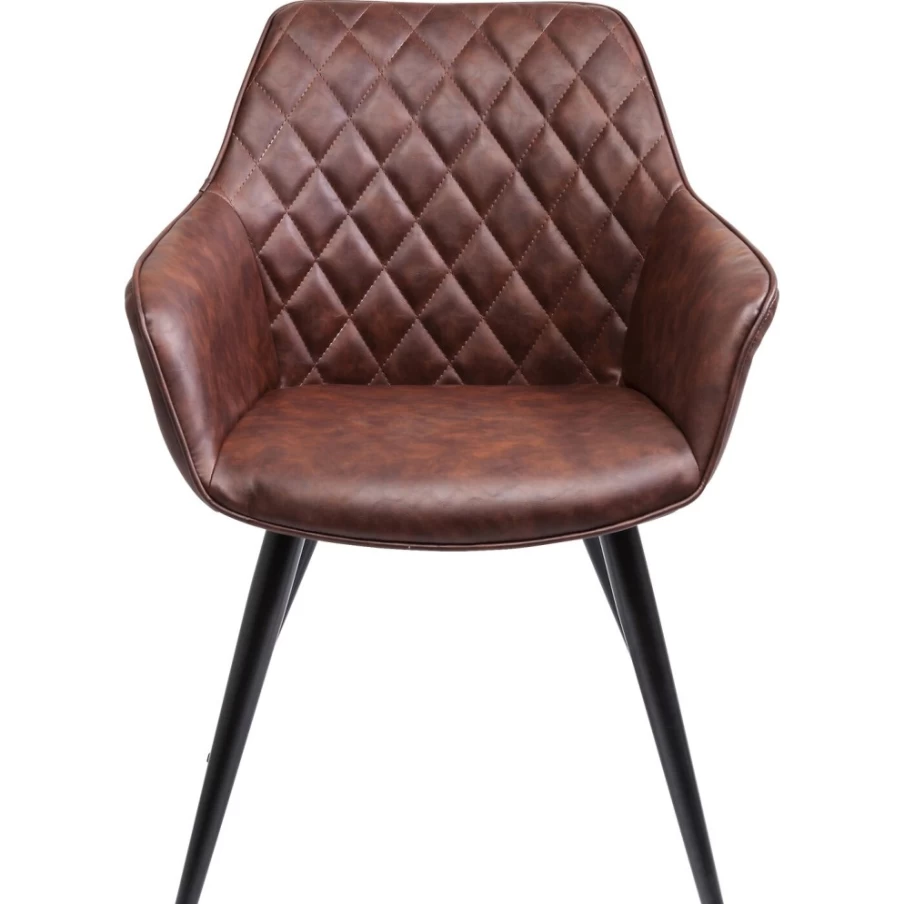 "KARE Design Harry Brown Armchair - Modern Lounge Chair With Armrests"