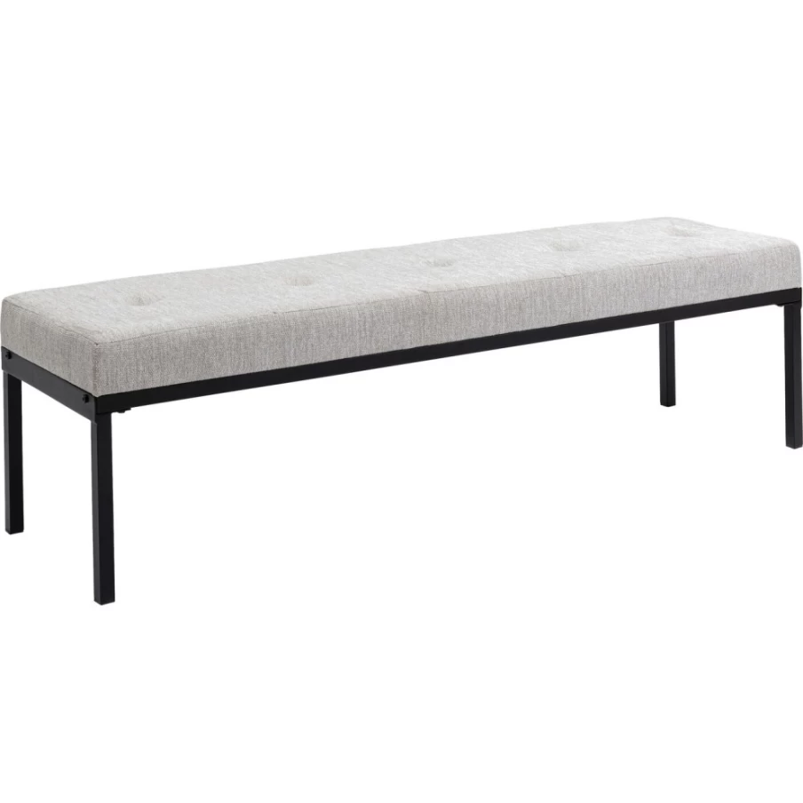 KARE Design Modern Bench Paco Cream 150Cm - Stylish Living Room Seating Furniture