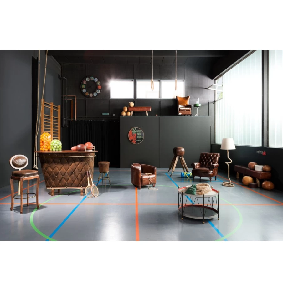 "KARE Design Modern Brown Leather Armchair for Lounge & Cigar Room"