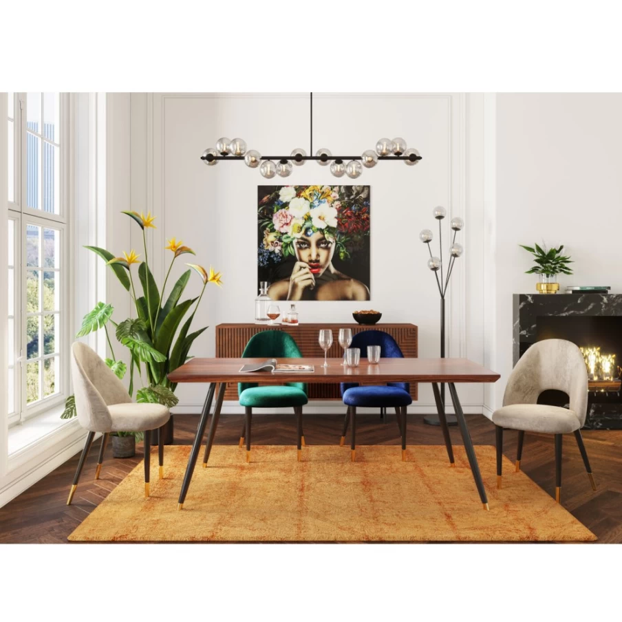 KARE Design Modern Black Scala Balls Pendant Lamp - 155cm Adjustable Hanging Light for Dining Room