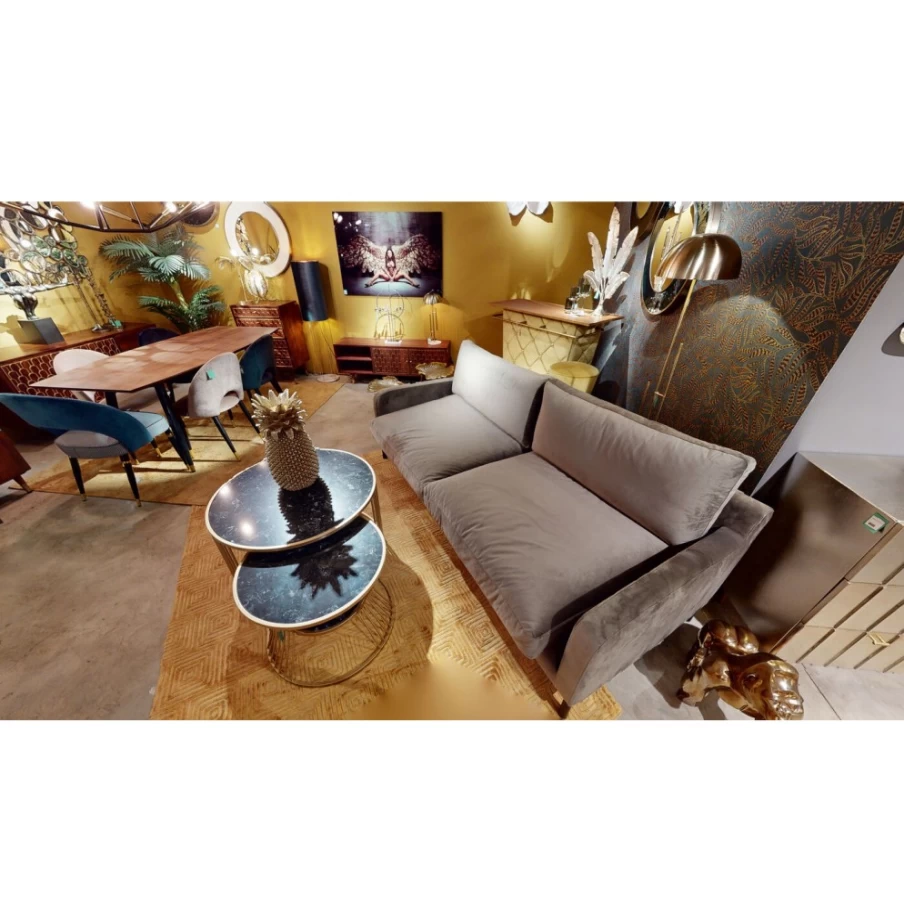 KARE Design Iris Velvet Taupe Dining Chairs - Set of 2 Modern Comfortable Seating