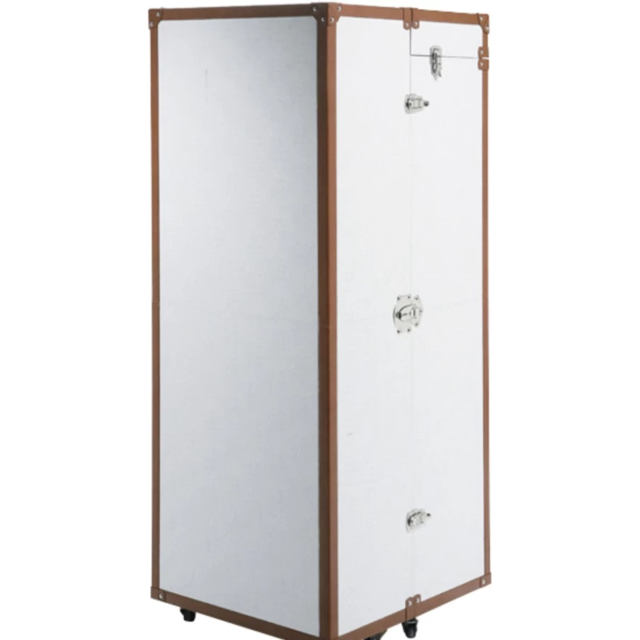 KARE Design White Crocodile Pattern Wardrobe Trunk - Stylish Cosmopolitan Storage Solution