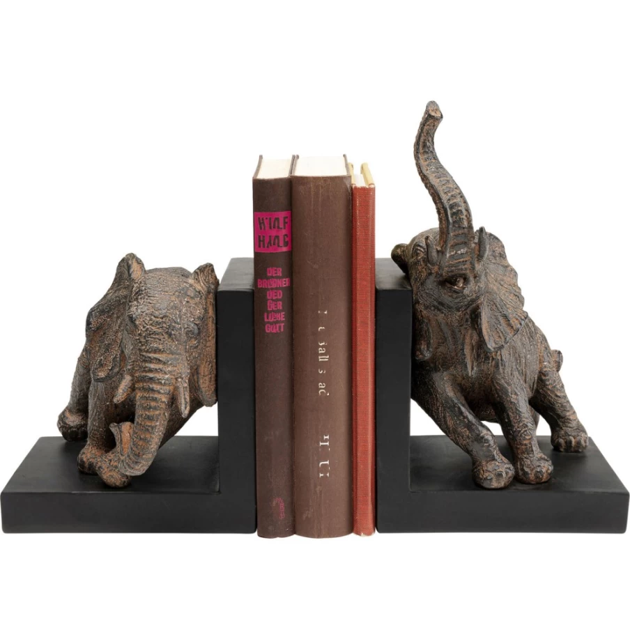 KARE Design Elephant Bookends - Set of 2, Decorative Elephant Bookend 42