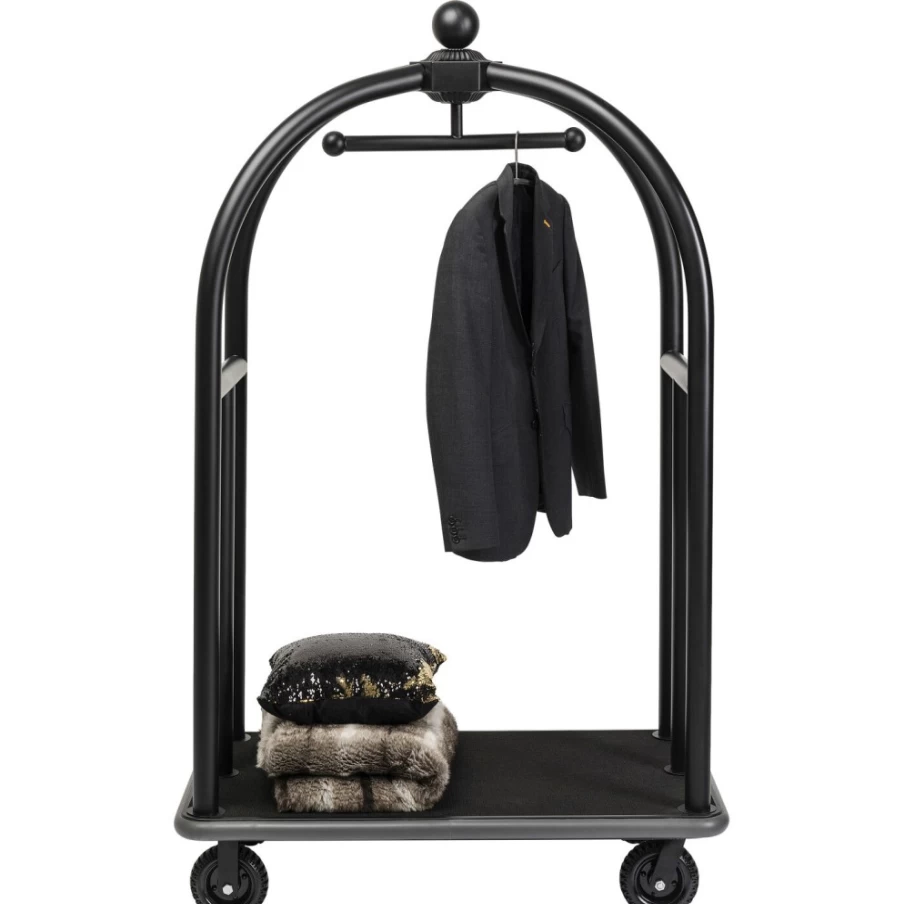 KARE Design Vegas Matt Black VIP Luxury Baggage Trolley for Travel